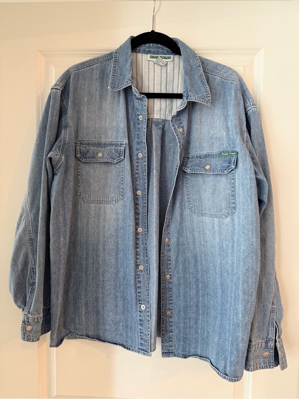 Boston Proper Light Blue Denim Shirt